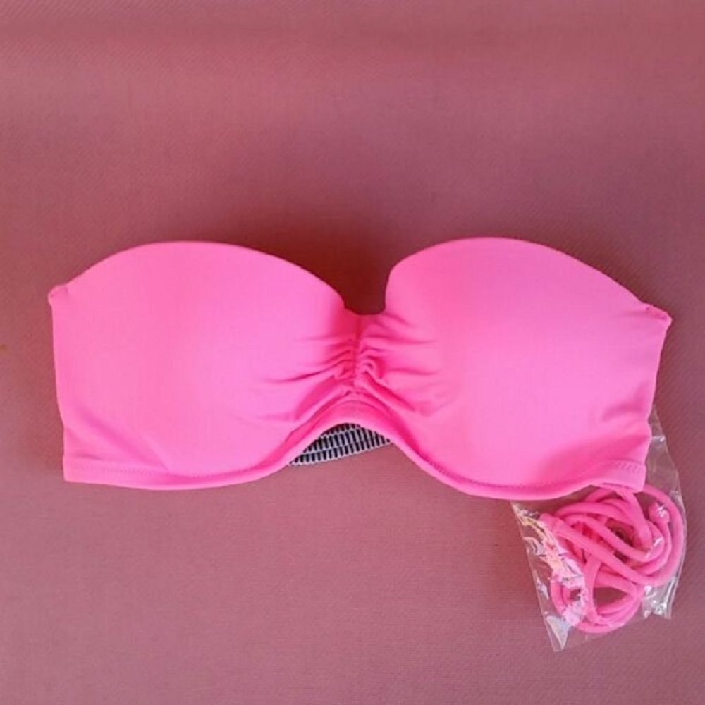 New VS strappy bandeau bikini top